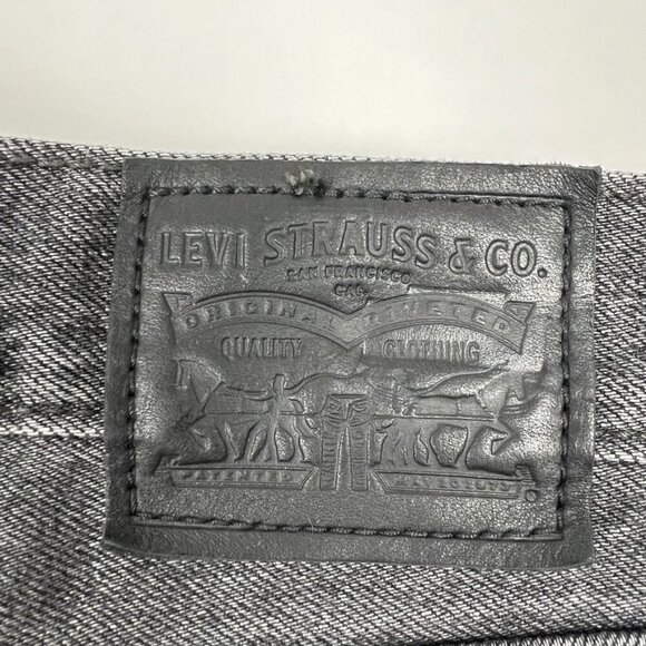 Levi's Skirt Women's Size 30 Black Wash Rigid Denim Side Slit Jean Midi Classic - Picture 5 of 15